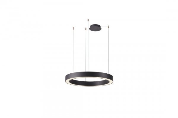 AZZARDO AZ5047 MARCO PENDANT 80CM CCT LAMPA WISZĄCA RING KOŁO OBRĘCZ CZARNY Z PILOTEM ZDALNEGO STEROWANIA