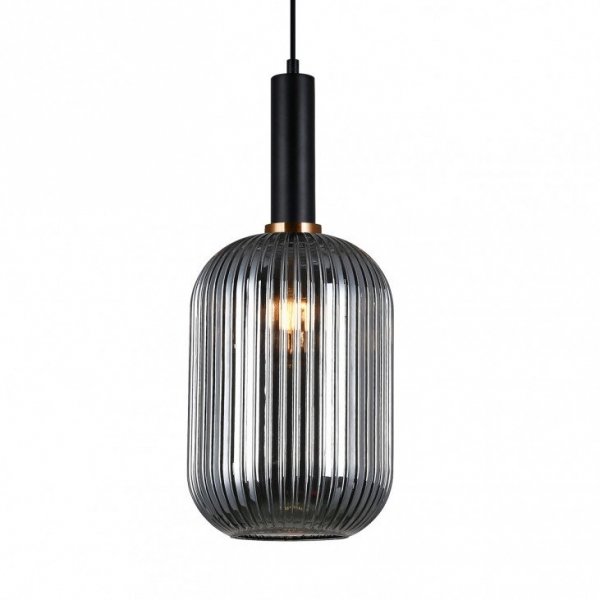 ITALUX ANTIOLA PND-5588-1L-BK+SG LAMPA WISZĄCA NOWOCZESNA SZKLANY DYMIONY KLOSZ DO KUCHNI