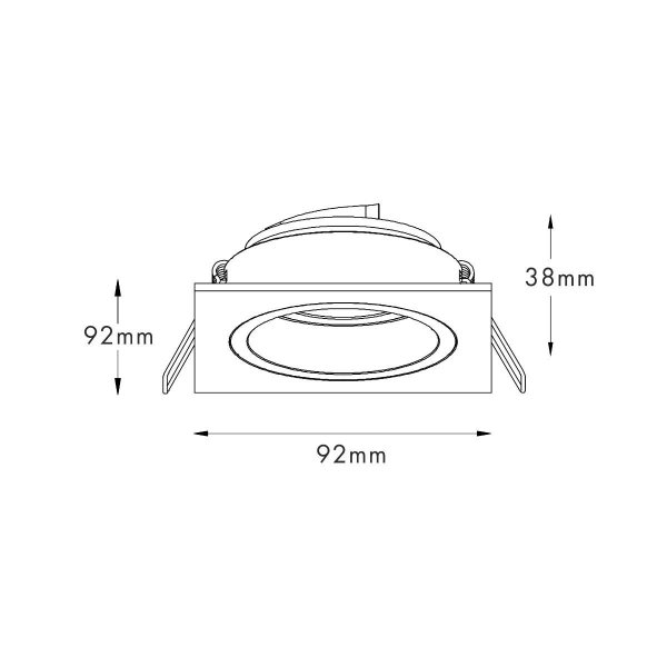 ZUMA LINE 92703 CHUCK SPOT BIAŁY OPRAWKA OCZKO HALOGENOWE KWADRATOWE