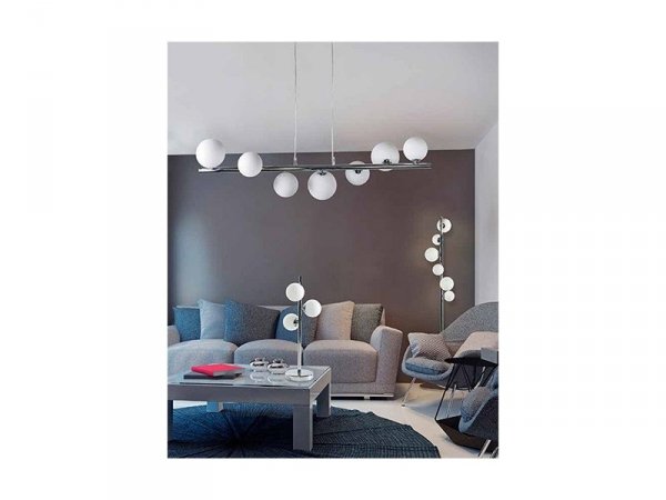 AZZARDO SYBILLA 7 PENDANT AZ2102 LAMPA WISZĄCA KULE CHROM ORYGINALNA