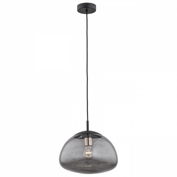ARGON TRINI 4334 LAMPA WISZĄCA CZARNA MOSIĄDZ KLOSZ DYMIONY GRAFITOWY