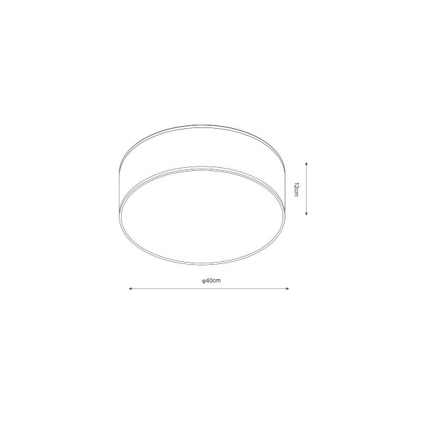 ZUMA LINE CL12029-D40-BK CLARA LAMPA SUFITOWA PLAFON CZARNY ABAŻUR
