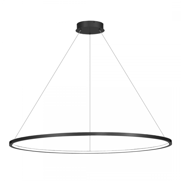 MILAGRO SATURNO BLACK ML8864 65W LED LAMPA WISZĄCACZARNA KOŁO OBRĘCZ RING 120CM IP44