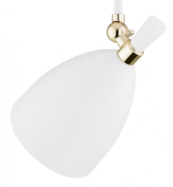 LAMPA WISZĄCA SPOT REFLEKTOR BIAŁO ZŁOTA DO SALONU KUCHNI SYPIALNI CHARLOTTE 4684