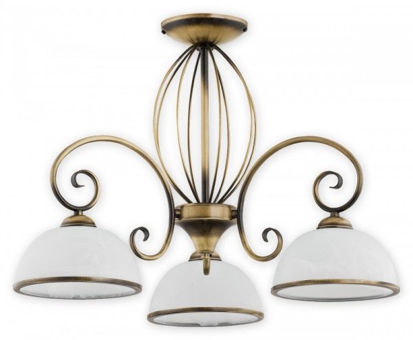 LAMPA ŻYRANDOL KLASYCZNY PATYNA STARE ZŁOTO LEMIR INDRA O2493_W3_PAT