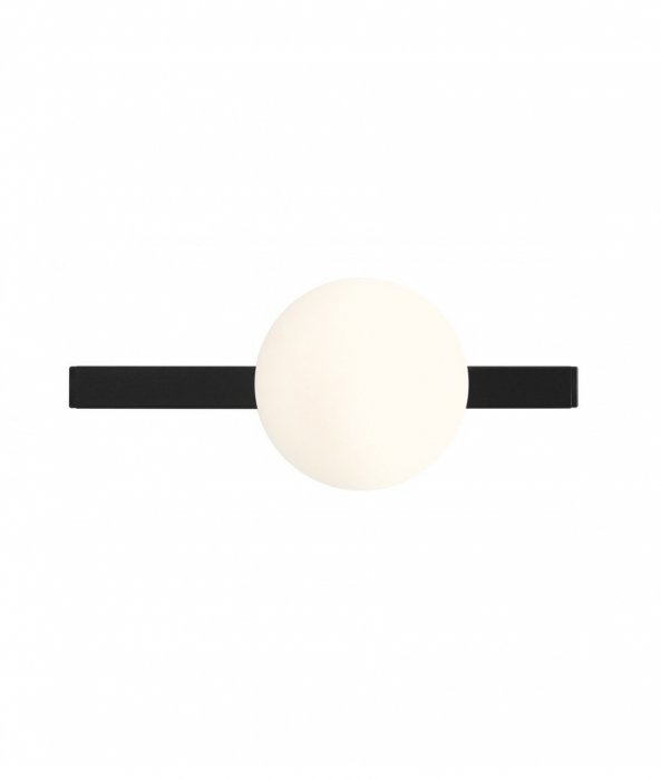ALDEX GARDA WALL BLACK 1099C1 KINKIET MINIMALISTYCZNY CZARNY KULA BIAŁA