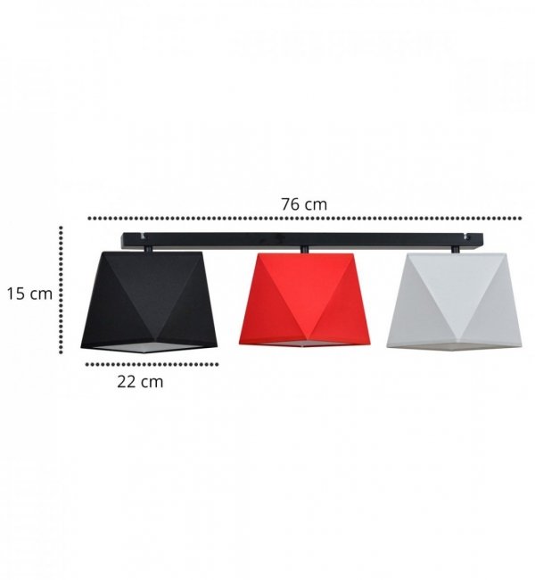 Lampa sufitowa do salonu - DIAMOND 1500/3/P LIGHT HOME