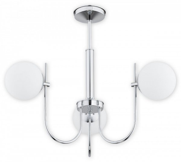 LAMPA WISZĄCA CHROM ŻYRANDOL KULE BIAŁE LEMIR APE