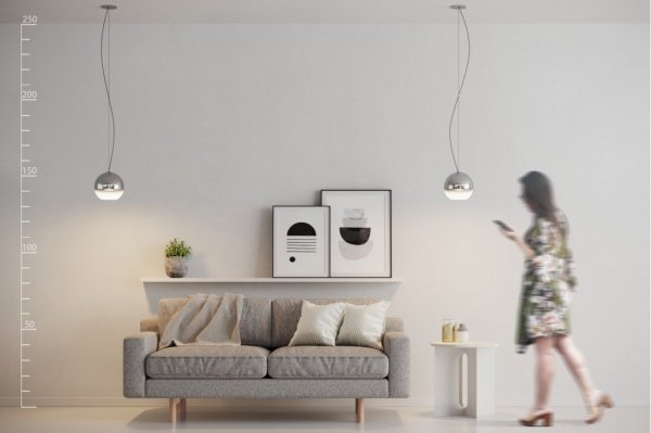 AZZARDO SILVER BALL 25 AZ0733 LAMPA WISZĄCA ELEGANCKA NOWOCZESNA CHROM