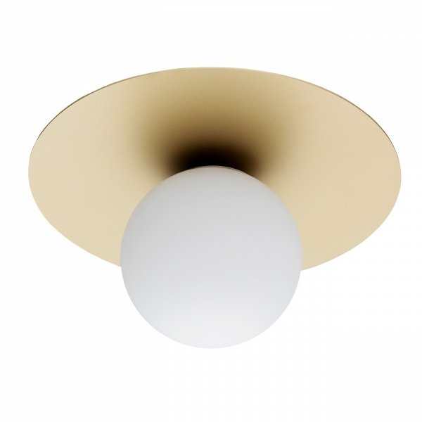 LAMPA SUFITOWA PLAFON SPOT ZŁOTA KULA MLECZNA BIAŁA DO SALONU SYPIALNI POKOJU  ARGON SPELLO 8262 