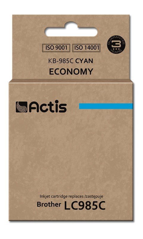 Tusz ACTIS KB-985C (zamiennik Brother LC985C; Standard; 19,5 ml; niebieski)