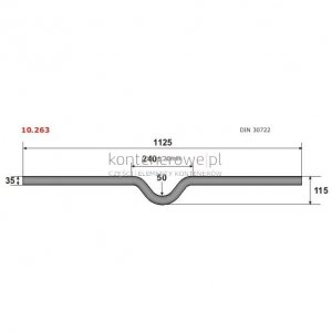 10.263 Lifting hook/bar d=35 R=50 l=1125