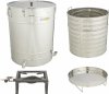 Wax melter based on settler 200l with a perforated basket + free gas stool