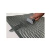 Plastic scraper for excluders, reinforced