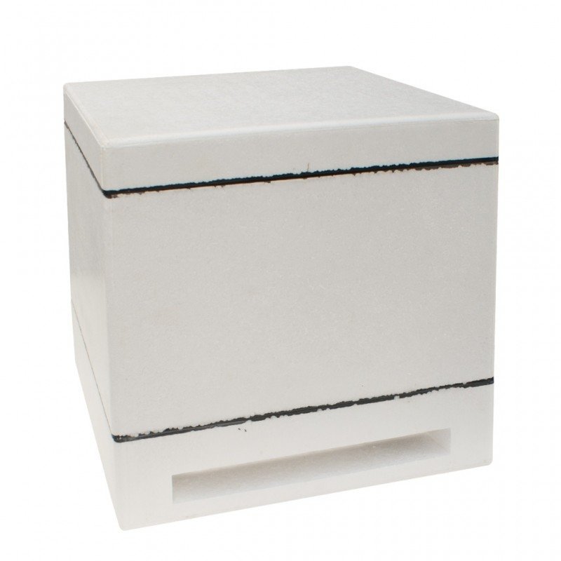 Mini 6-frame nucleus hive with feeder, with frames, not painted