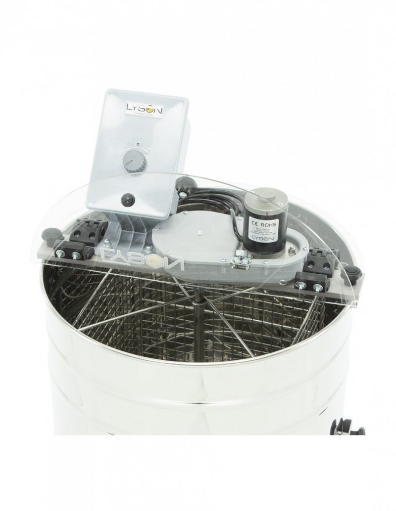 4-frame diagonal electric honey extractor 230V, Ø500, Wielkopolska, Langstroth, with a stainless valve - MINIMA