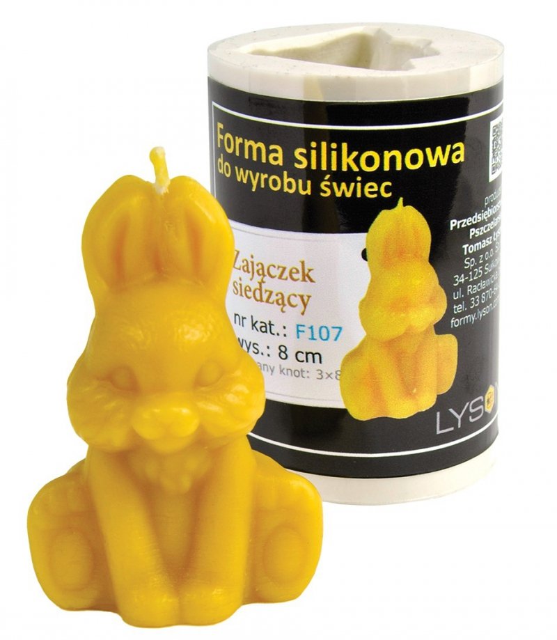 Forma silikonowa - Zajączek siedzący – wys. 8 cm