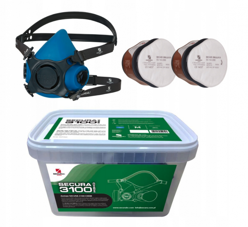 Maska ochronna z filtrami Secura 3100 CHEM