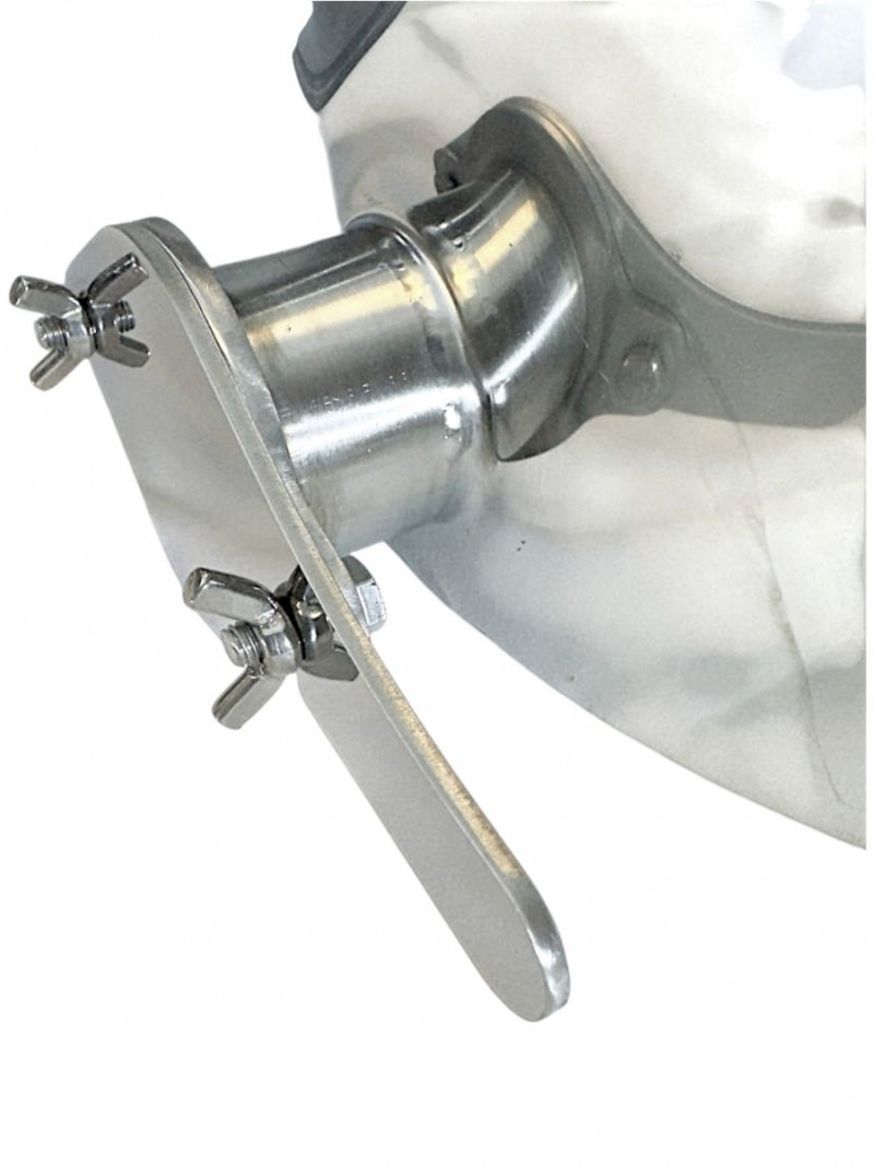 Odstojnik 35L z sitem i uchwytami, zawór nierdzewny wspawany 