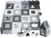 Mata puzzle XL 150 x 150 x 1 cm - z obrzeżem - pianka EVA - szara