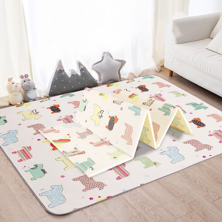Dwustronna Mata Piankowa Xxl 200x180cm Skladana 1 Cm Koniki I