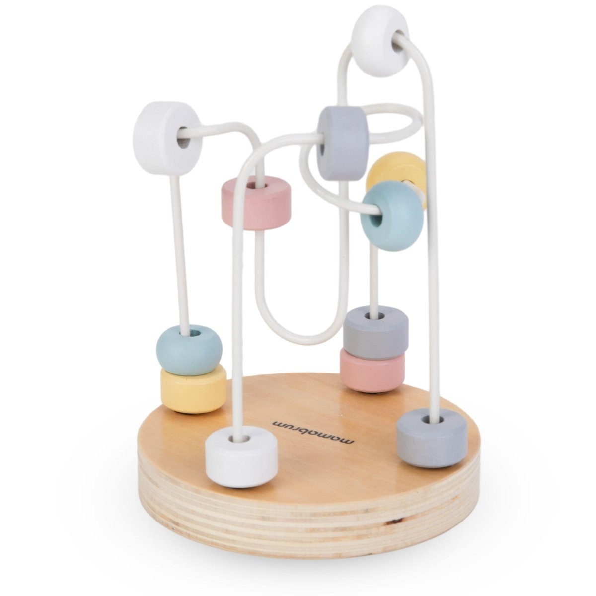 Zestaw drewnianych zabawek - kolorowa przeplatanka, piramidka