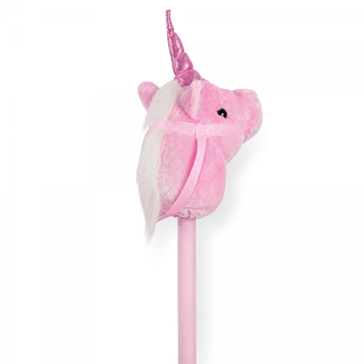 Hobby Horse – koń na kiju dla dzieci, 80 cm, jednorożec różowy