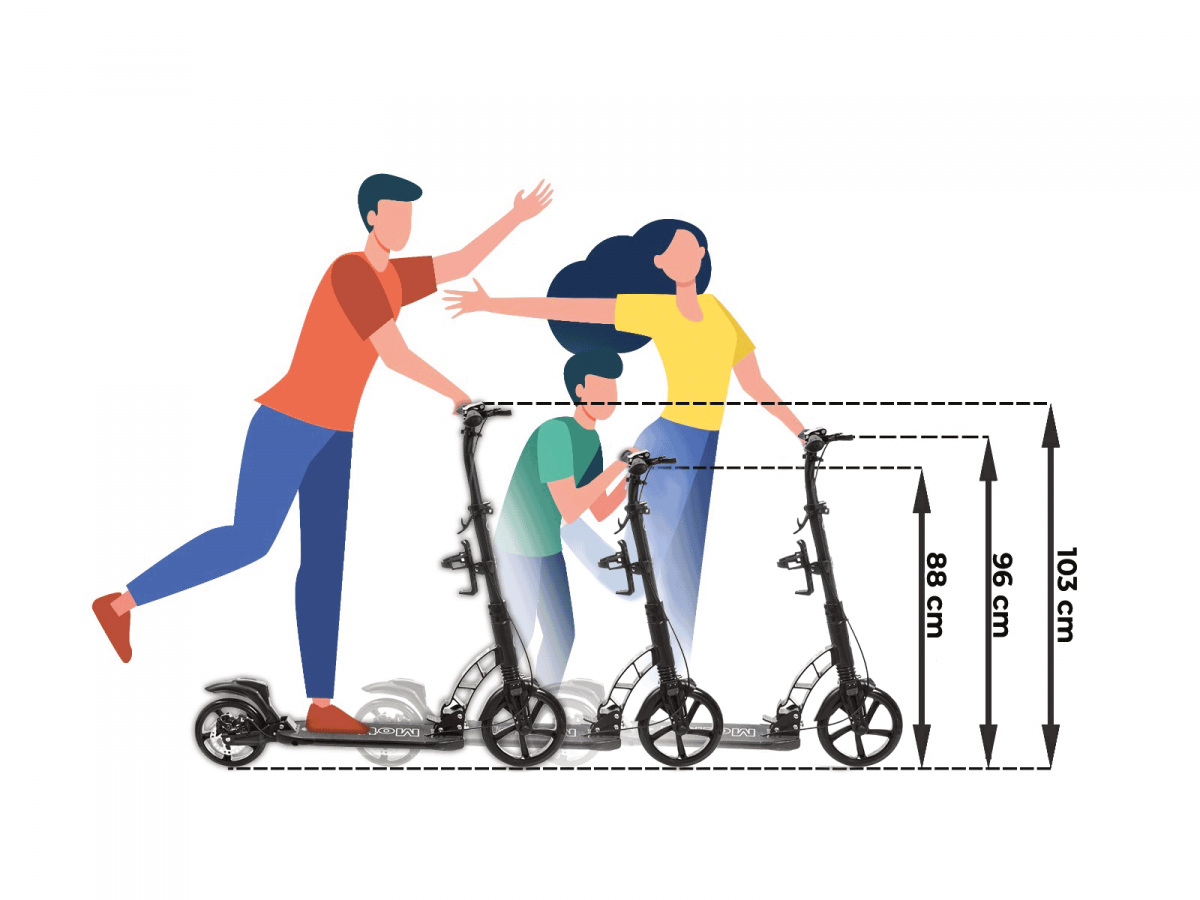 Hulajnoga DRAGSTER miejska dla młodzieży i dorosłych - czarna