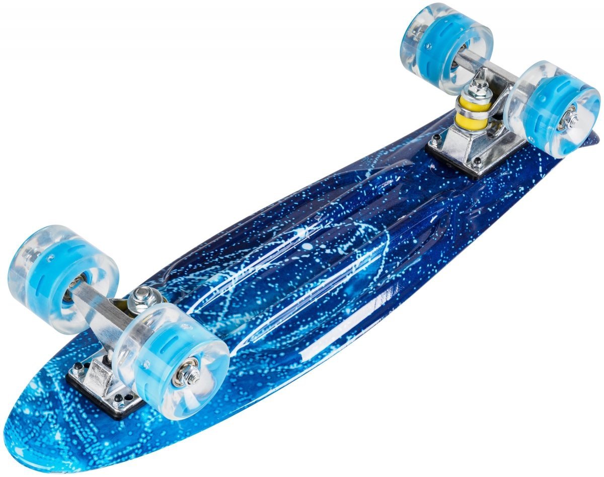 Deskorolka Fiszka 56cm - koła LED - kosmos