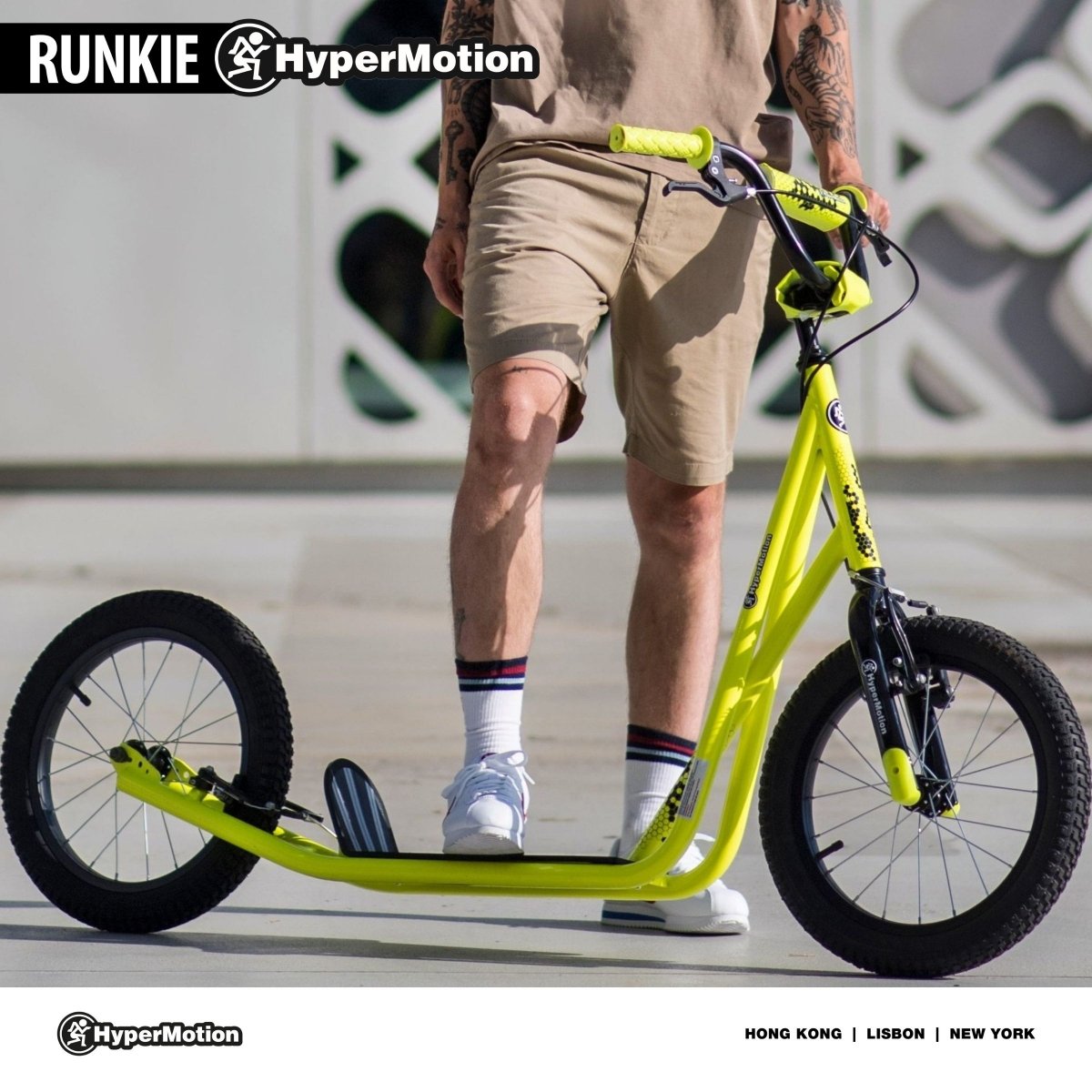 Hulajnoga miejska Hypermotion RUNKIE z pompowanymi kołami 16'' (40 cm)