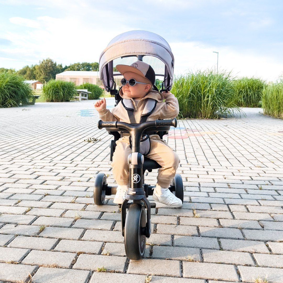 Rowerek trójkołowy 8w1 wielofunkcyjny TOBI FOREST - szary