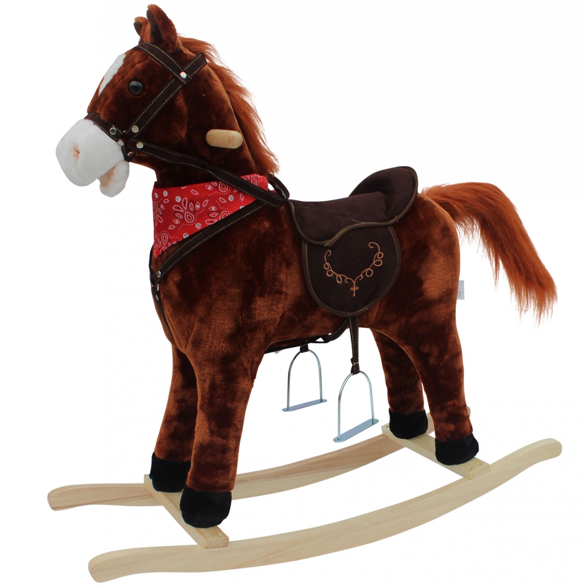 Mustang - Koń na biegunach - bardzo duży XXXL 78cm - brązowy