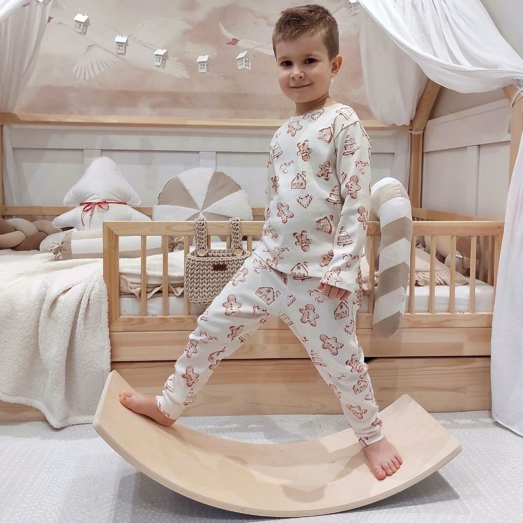Drewniana deska do balansowania - bujak balansowy