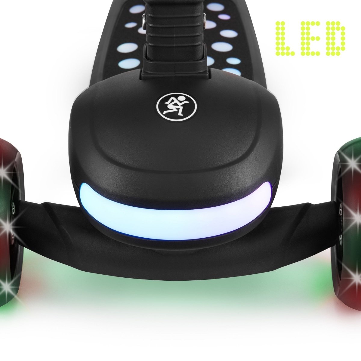 Hulajnoga balansowa HyperMotion LUMI 3w1 - podświetlany podest i koła LED, kolor czarny