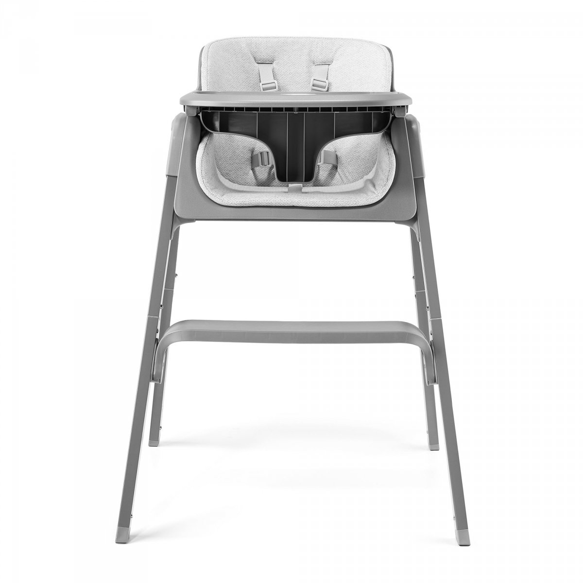 Składane krzesełko do karmienia Noxi 3w1, dwupoziomowe dla dziecka - Moby-System szare