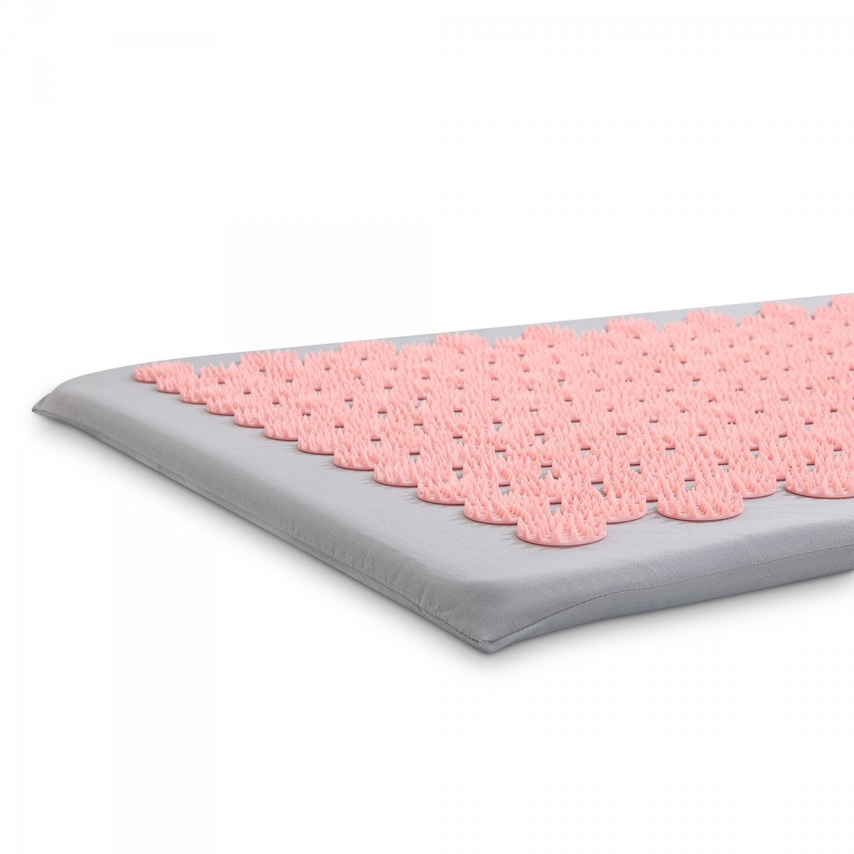 Mata do akupresury z poduszką i pokrowcem - 72 cm HyperMotion szaro-różowa