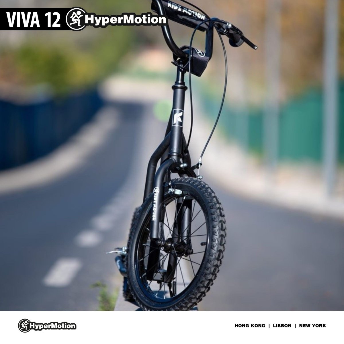 Hulajnoga Hypermotion VIVA 12 (pompowane koła 30cm) - Czarna