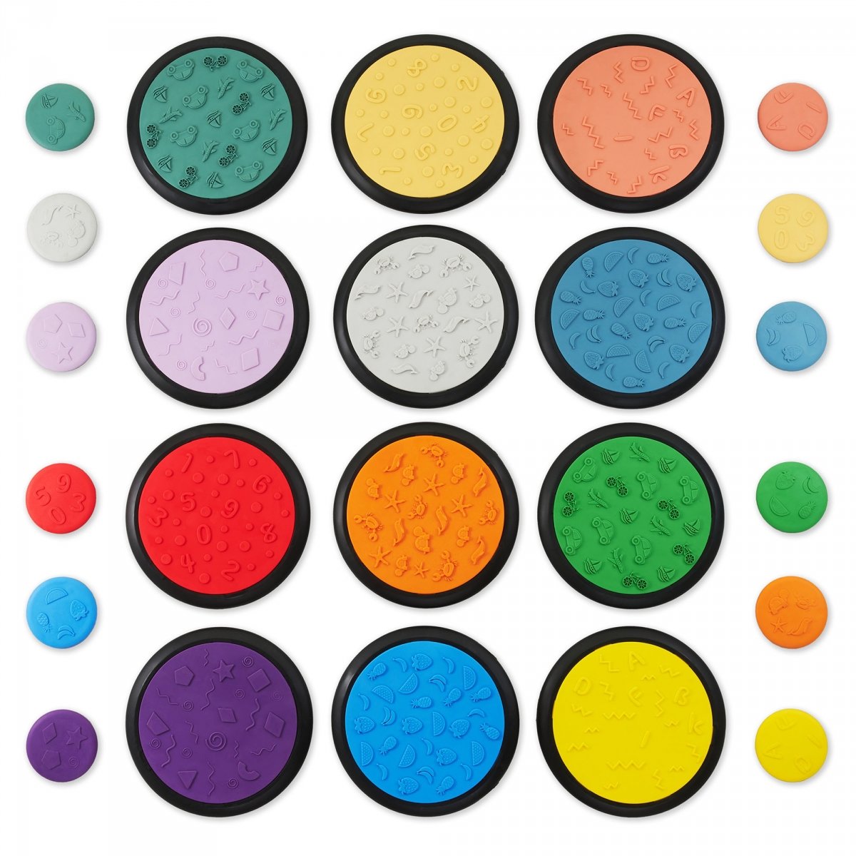 Kolorowe dyski sensoryczne dla dzieci - 24 sztuki