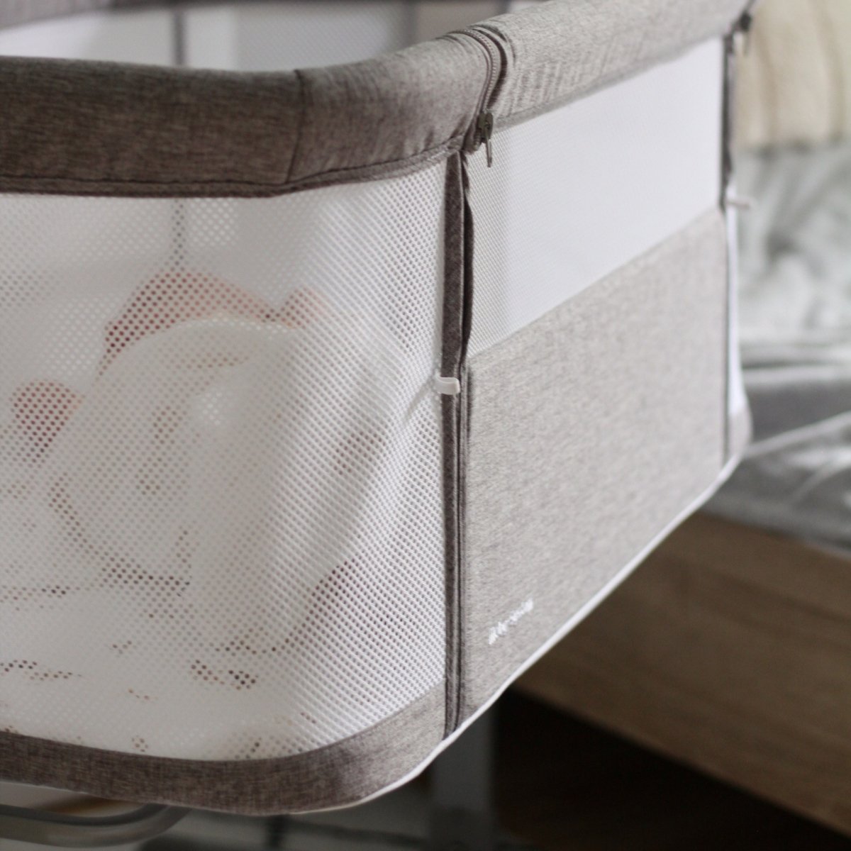 Łóżeczko dostawne Moby-System LUNA 3w1 - szare