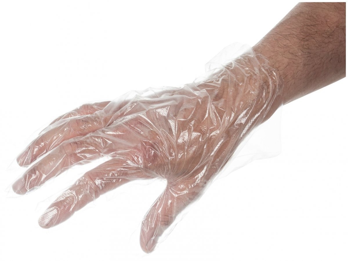 Foliowe rękawiczki jednorazowe HDPE 10μm grube - 10000 sztuk