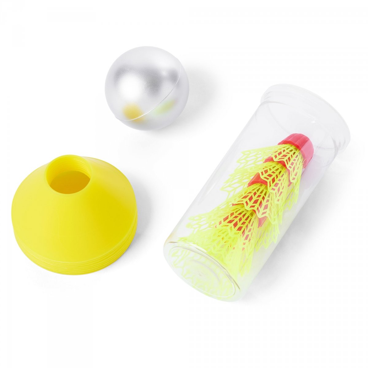 Speed Badminton Zestaw do Gry Hypermotion – 2 Rakiety, 5 Speed Lotek, 8 Pachołków, Miękka Piłka, Torba Transportowa, Crossminton