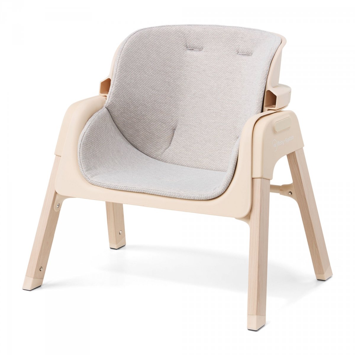 Składane krzesełko do karmienia Lumo 3w1, dwupoziomowe dla dziecka - Moby-System beżowe
