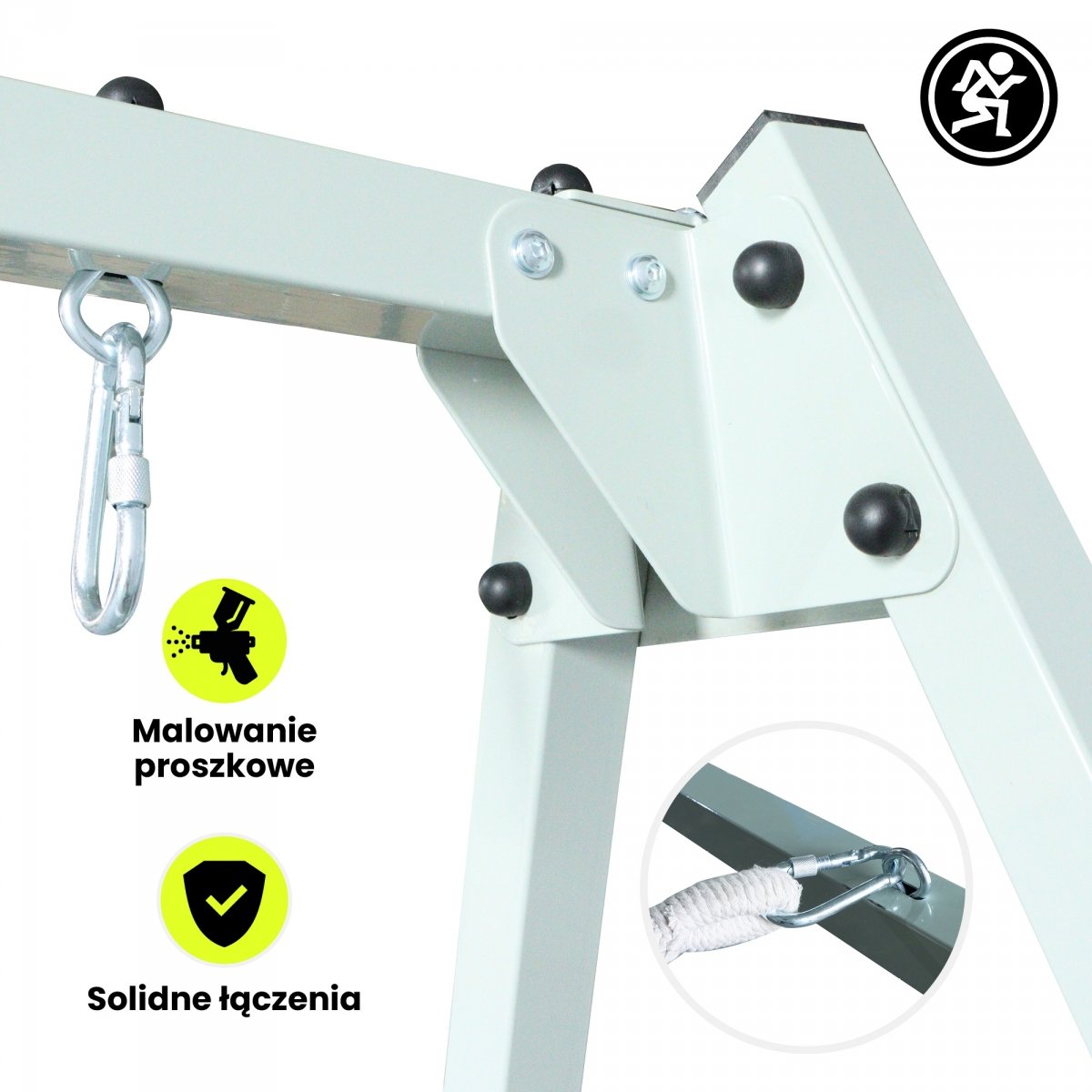 Huśtawka ogrodowa 4w1 HyperMotion – stelaż, hamak, huśtawka i bocianie gniazdo