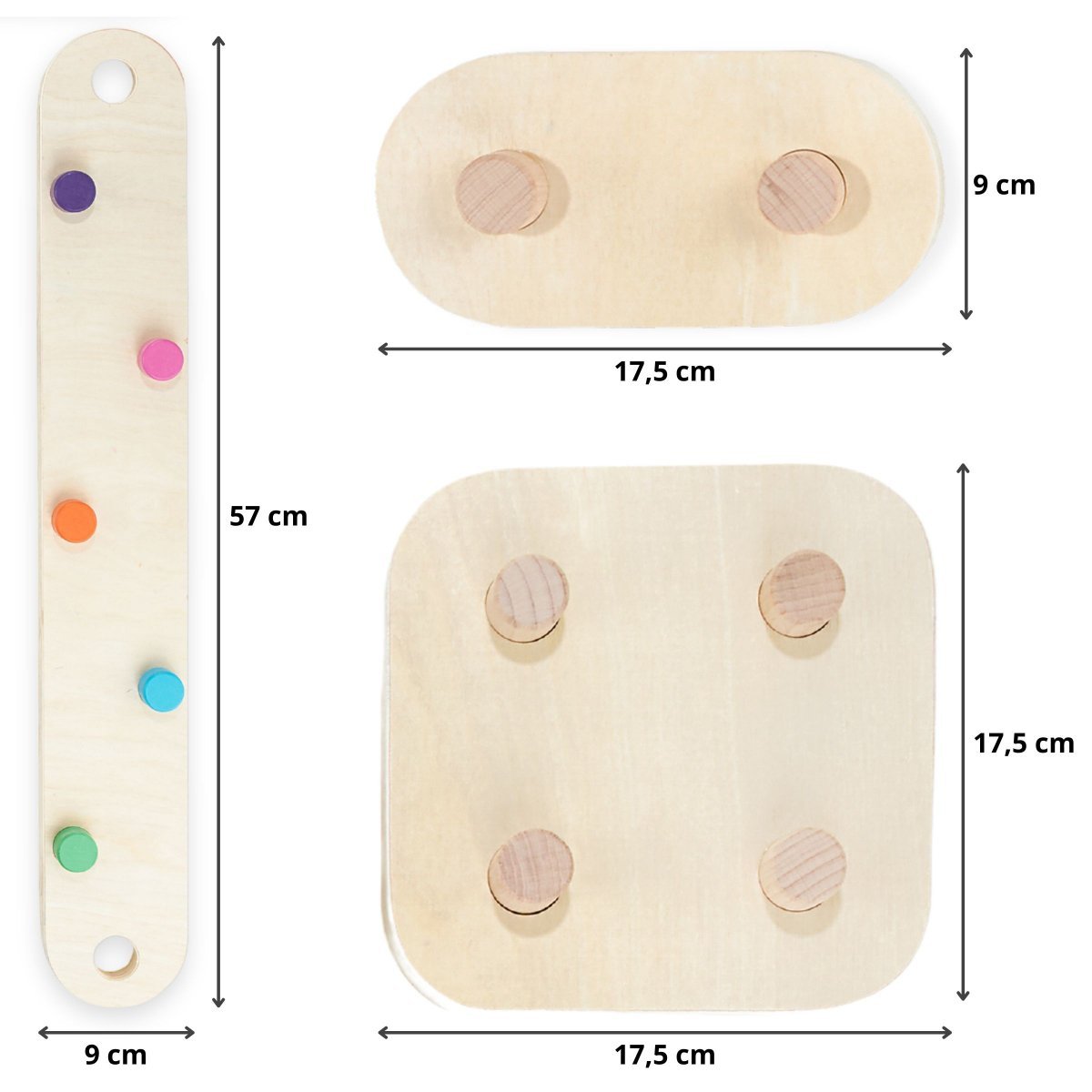 Drewniany tor balansowy - ścieżka sensoryczna - 14 elementów