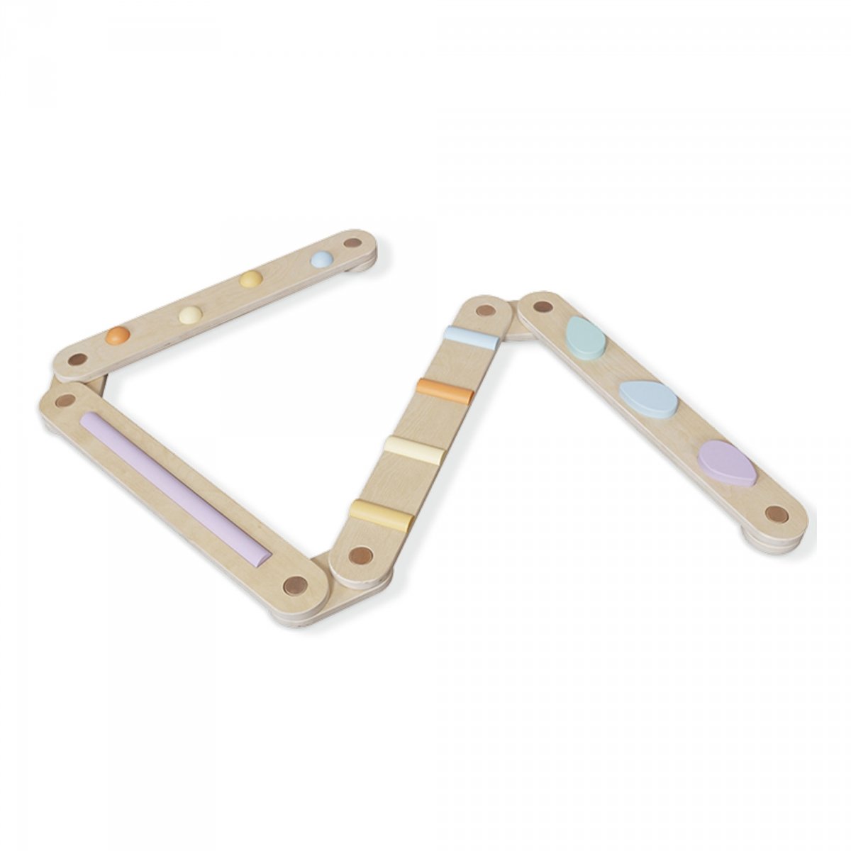 Duża drewniana ścieżka sensoryczna - tor balansowy - 9 elementów