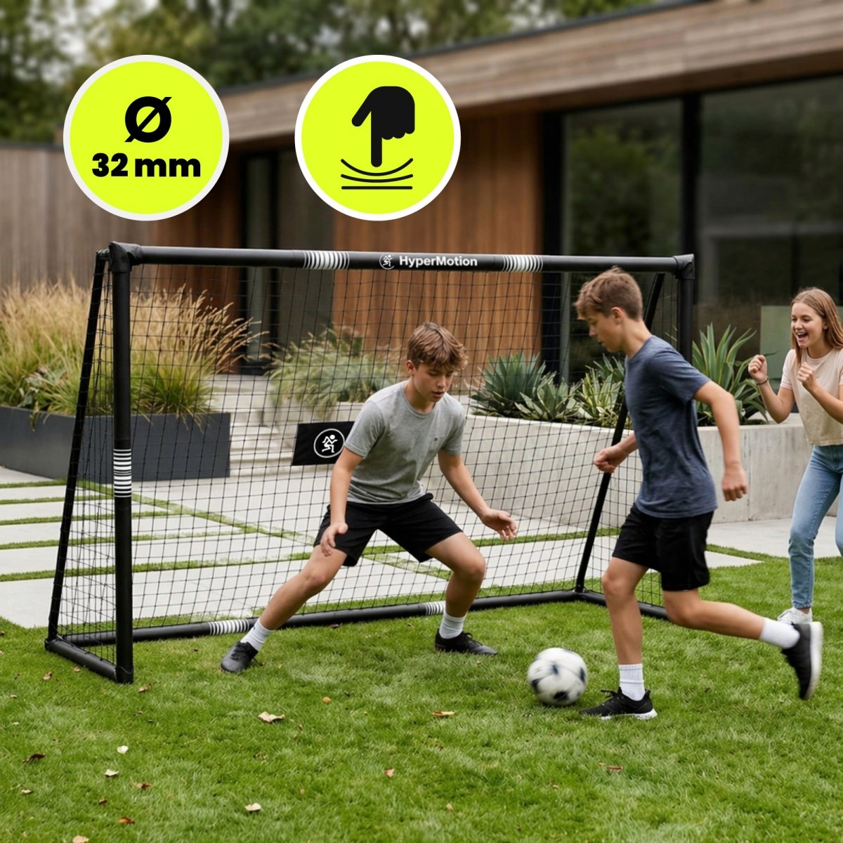 Bramka do piłki nożnej HyperMotion 240 × 160 cm – czarna