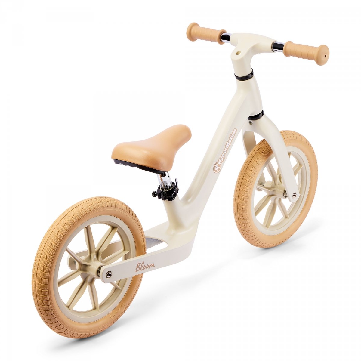 Rowerek biegowy dla dzieci HyperMotion Bloom 12 cali – Piaskowy Szary