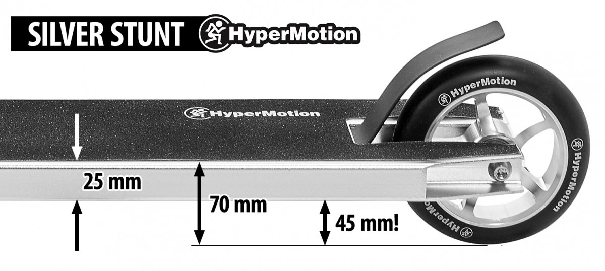 Hulajnoga dla dzieci wyczynowa HyperMotion SILVER STUNT