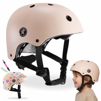 Kask dziecięcy na rower, hulajnogę HyperMotion rozmiar S (46–56 cm), kolor beżowy, matowy