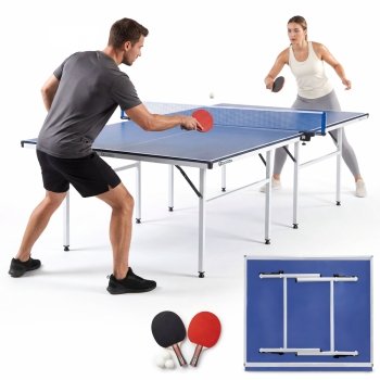 Składany stół do ping ponga, Tenis stołowy HyperMotion – pełnowymiarowy 274 x 152,5 x 76 cm